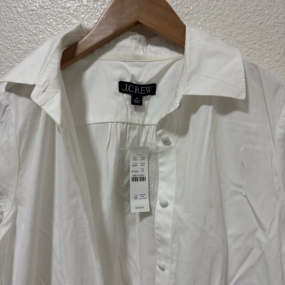 J. Crew Men's Crisp White Button Down Shirt